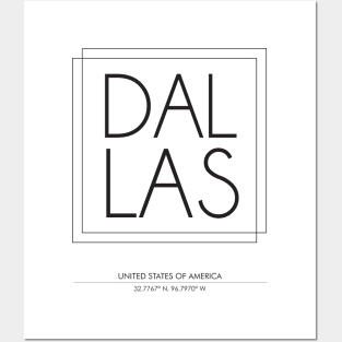 Dallas City Minimal Typography 2 Posters and Art